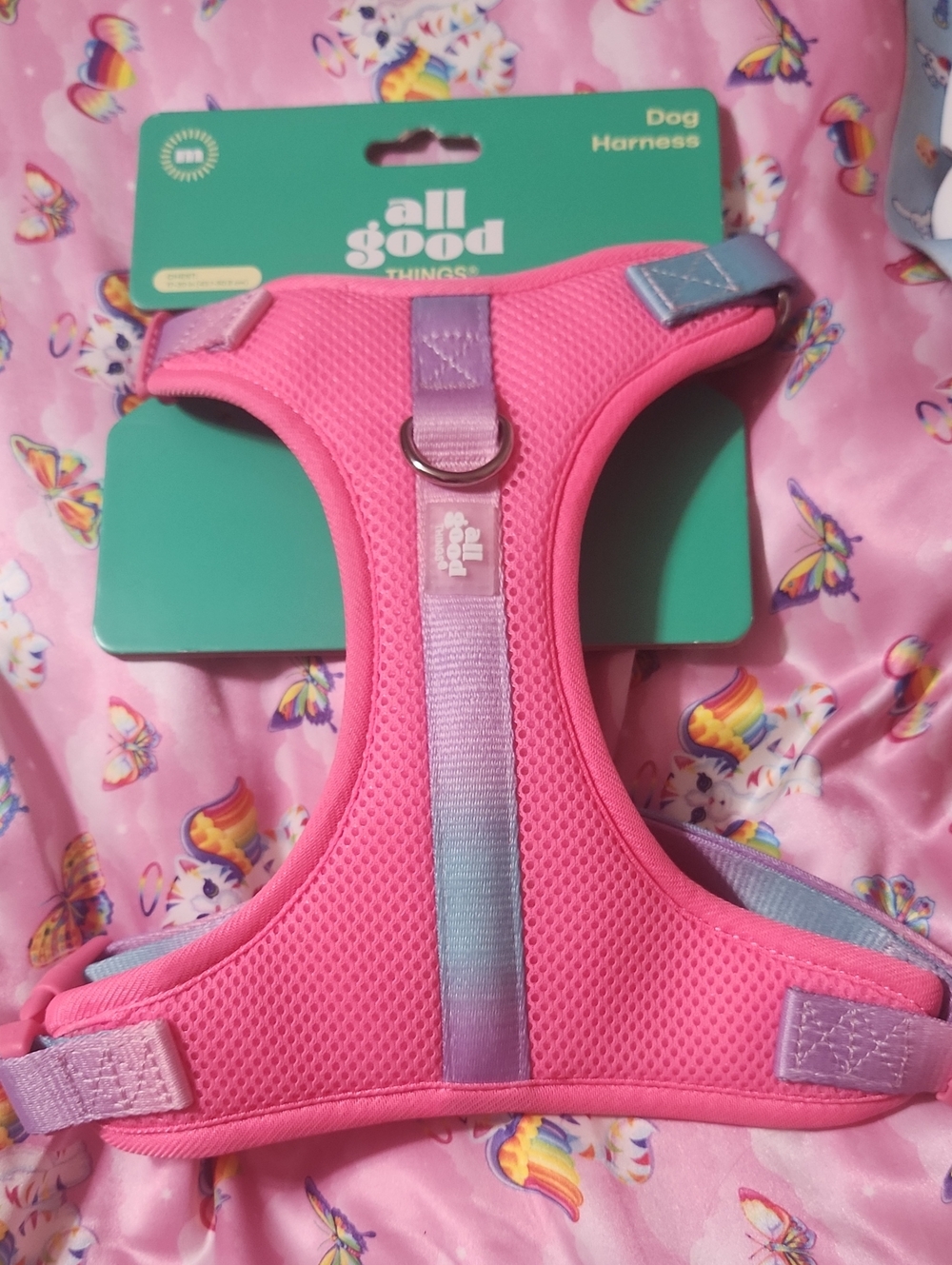 Pink, Purple And Blue All Good Things Dog Harness Size M